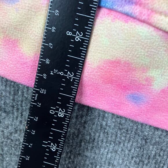 Tie-Dye 1/4 Zip Pullover Womens Size L Pink Blue Multicolor Casual Top Oversize - Picture 2 of 9